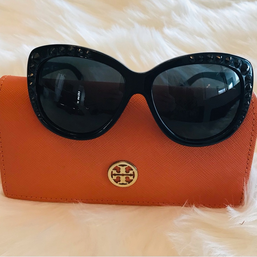 Tory Burch Rhinestone Cat Eye Sunglasses